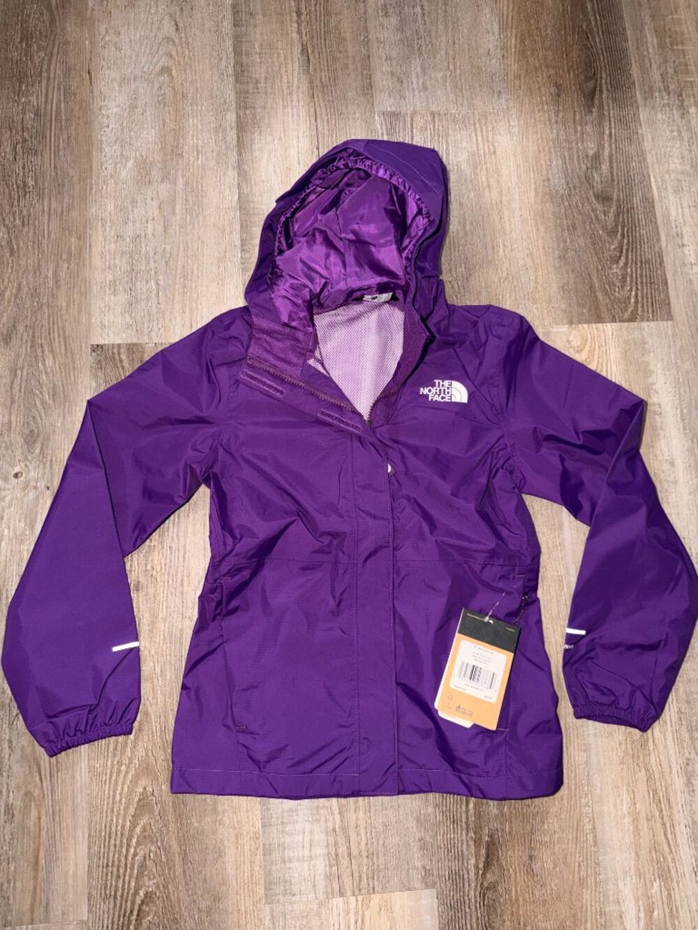 The North Face Girls Resolve Reflective Jacket Purple M NWT Waterproof $69 MSRP